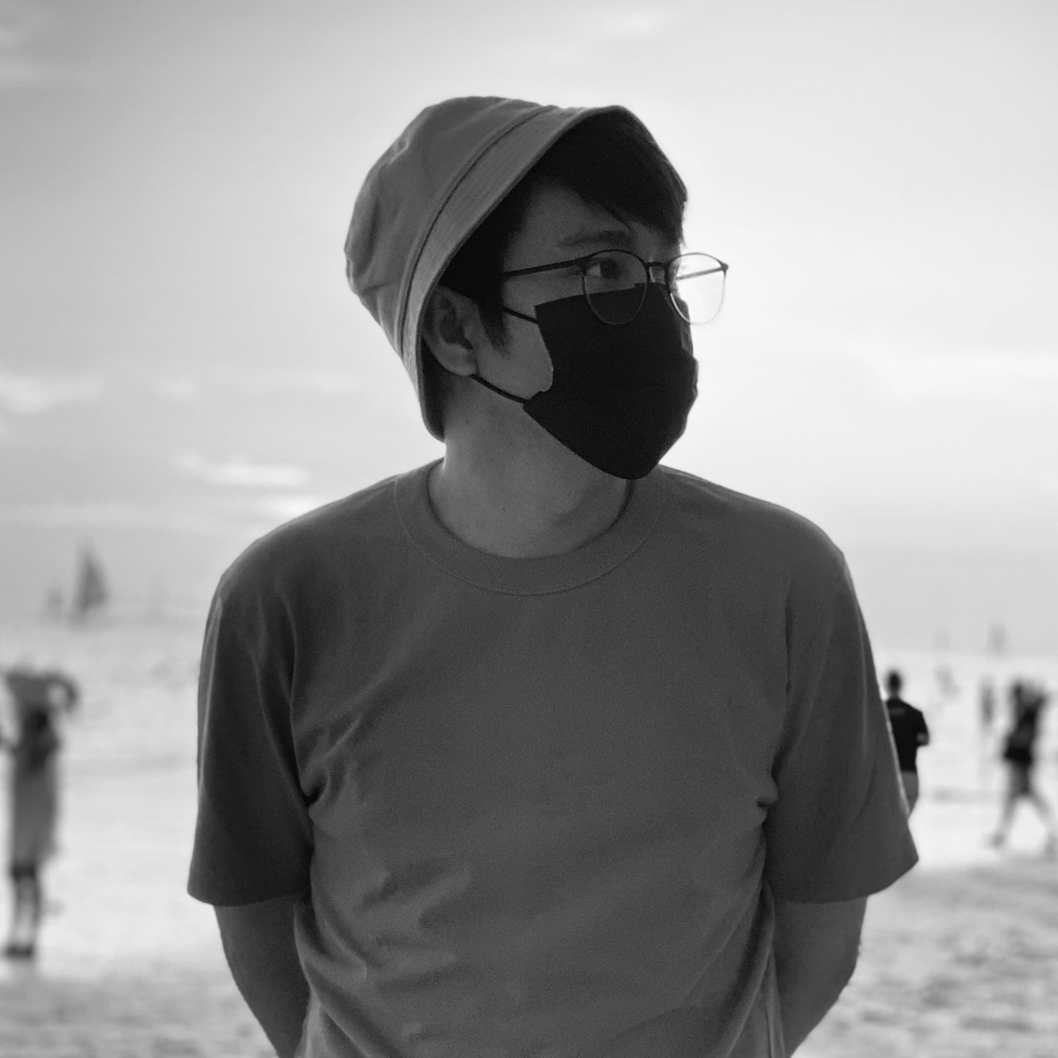 Vince smiling at the beach